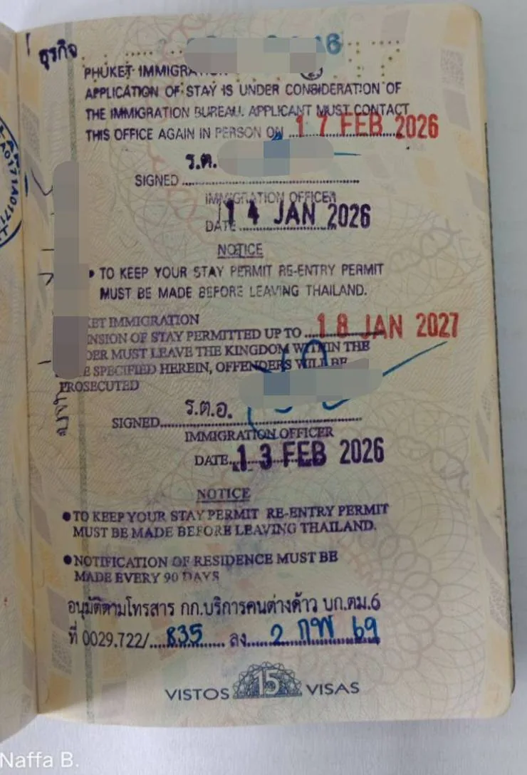 ตัวอย่างใบอนุญาตทำงาน / Thailand work permit